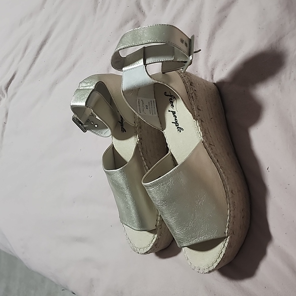 New Free People Coastal Espadrille Platform Wedge Sandal | 40